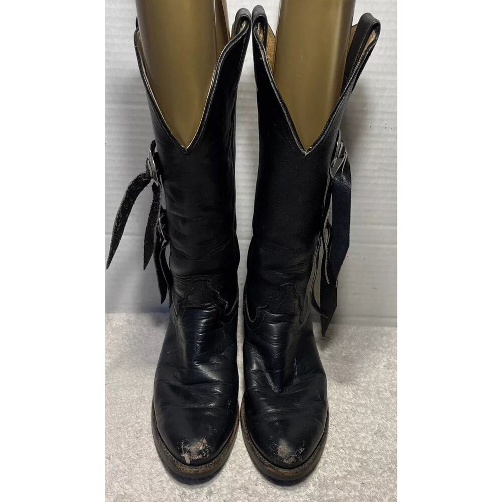 CHIPPEWA VINTAGE WESTERN FRINGE/CONCHES 71410 WOMEN’S TALL LEATHER BOOTS 7 M